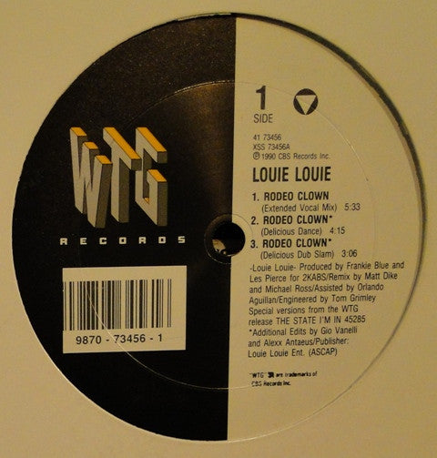 Louie Louie  - Rodeo Clown (Remixes) (NM or M-) (Vinyl LP)