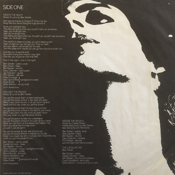 Sidran, Ben - A Little Kiss In The Night (VG+) (Vinyl LP)