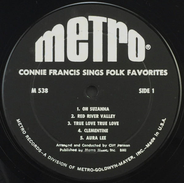 Francis, Connie - Sings Folk Favorites (VG+) (Vinyl LP)