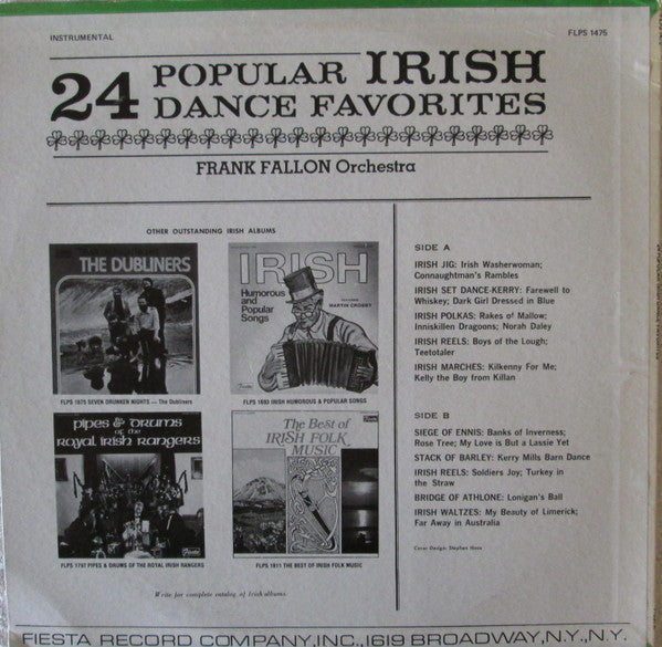 Fallon, Frank Orchestra - 24 Popular Irish Dance Favorites (VG) (Vinyl LP)