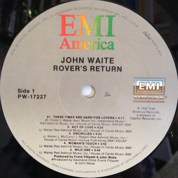 Waite, John - Rover's Return (VG+) (Vinyl LP)