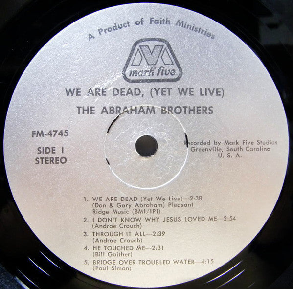 Abraham Brothers - We Are Dead (Yet We Live) (VG+) (Vinyl LP)