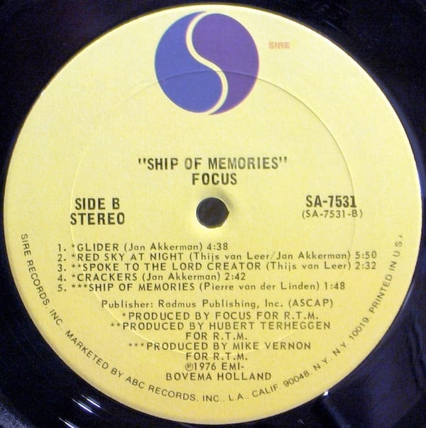 Focus  - Ship Of Memories (NM or M-) (Vinyl LP)