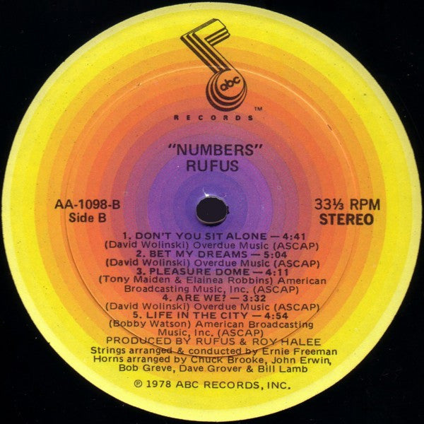 Rufus - Numbers (VG+) (Vinyl LP)