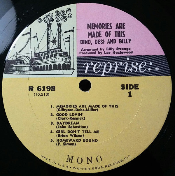 Dino, Desi & Billy - Memories Are Made Of This (VG+) (Vinyl LP)