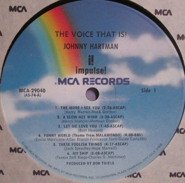 Hartman, Johnny - The Voice That Is! (Vinyl, VG+) (Vinyl LP)