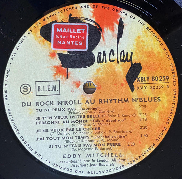 Mitchell, Eddy - Du Rock N'roll Au Rhythm N'blues (G+) (Vinyl LP)