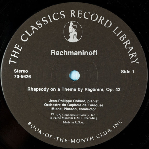 Rachmaninoff, Jean-Philippe Collard, Orchestre National Du Capitole De Toulouse, Michel Plasson - Rachmaninoff (Vinyl, VG+) (Vinyl LP)