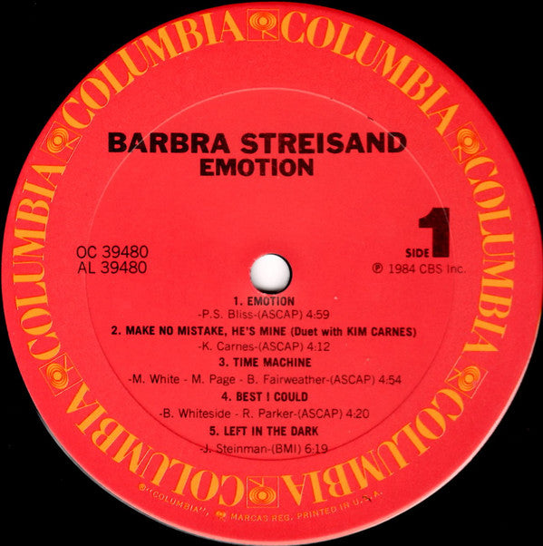 Streisand, Barbara - Emotion (VG+) (Vinyl LP)