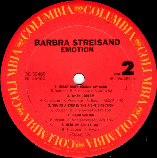 Streisand, Barbara - Emotion (VG+) (Vinyl LP)