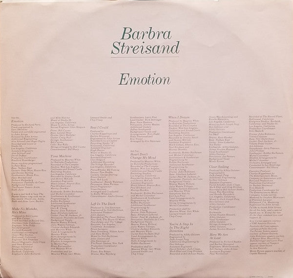 Streisand, Barbara - Emotion (VG+) (Vinyl LP)