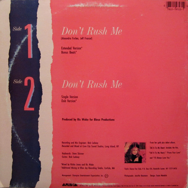 Dayne, Taylor - Don't Rush Me (Vinyl, VG+) (Vinyl LP)
