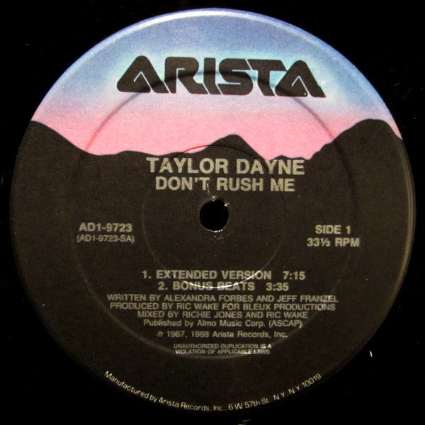 Dayne, Taylor - Don't Rush Me (Vinyl, VG+) (Vinyl LP)