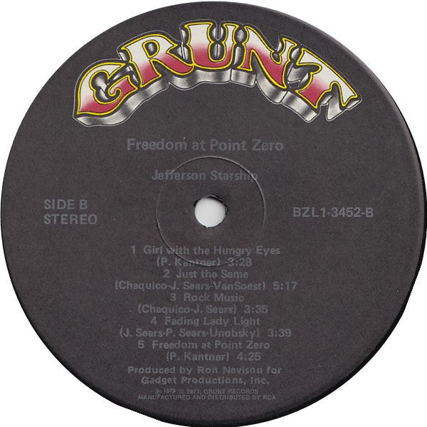Jefferson Starship - Freedom At Point Zero (VG+) (Vinyl LP)