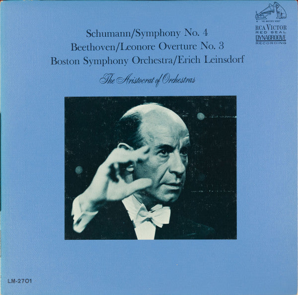 Schumann / Beethoven / Boston Symphony Orchestra / Erich Leinsdorf -  Symphony No. 4 / Leonore Overture No. 3 (Vinyl, VG) (Vinyl LP)