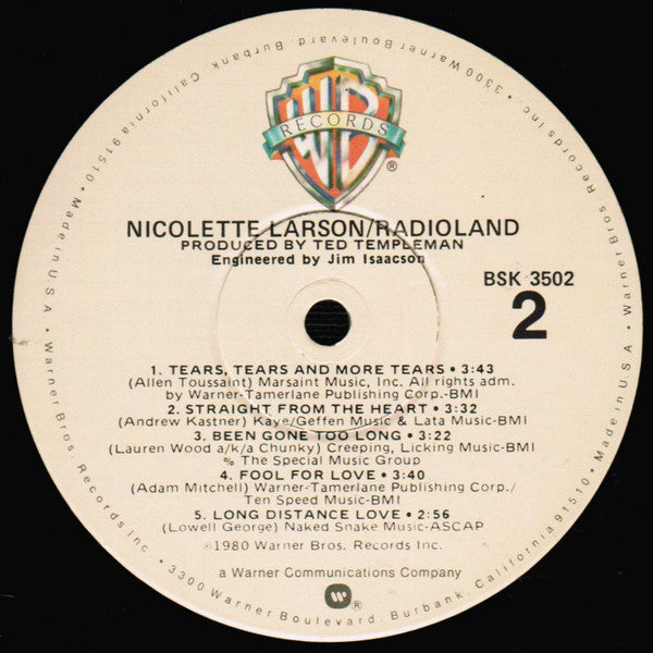 Larson, Nicolette - Radioland (Vinyl, VG+) (Vinyl LP)