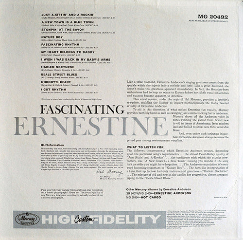 Anderson, Ernestine - The Fascinating Ernestine (Vinyl, NM or M-) (Vinyl LP)