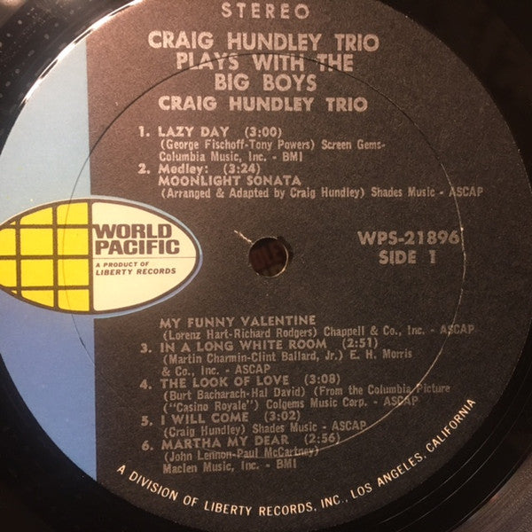 Hundley, Craig Trio + Orchestra  - Craig Hundley Trio Plays With The Big Boys (Vinyl, VG) (Vinyl LP)