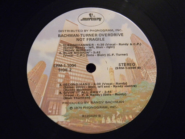 Bachman-Turner Overdrive - Not Fragile (Vinyl, VG+) (Vinyl LP)