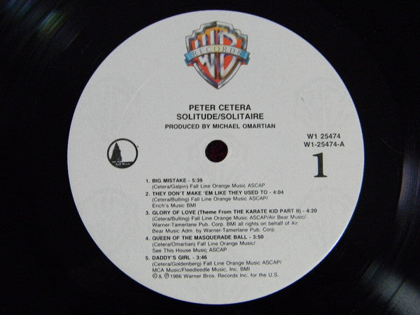 Cetera, Peter - Solitude / Solitaire (Vinyl, VG+) (Vinyl LP)