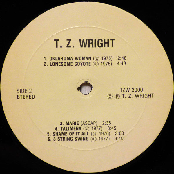 Wright, T.Z. - T. Z. Wright (VG+) (Vinyl LP)