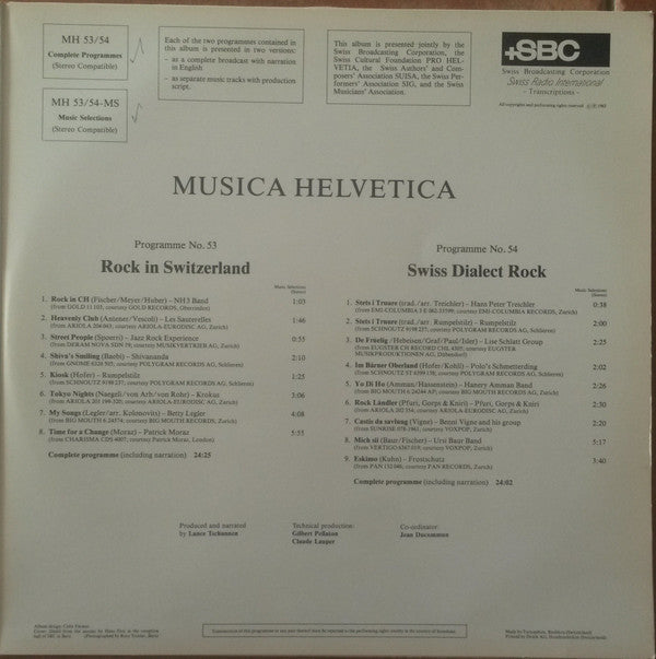 Various - Rock In Switzerland  (VG+) (Vinyl LP)