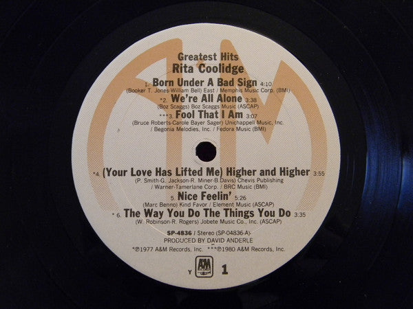 Coolidge, Rita - Greatest Hits (Vinyl, VG+) (Vinyl LP)