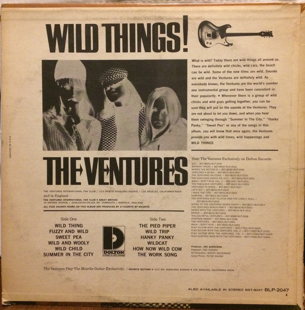 Ventures - Wild Things! (Vinyl, VG) (Vinyl LP)