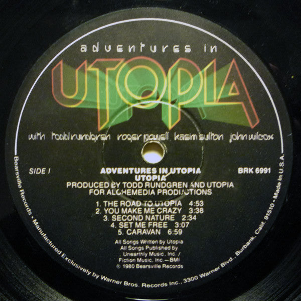 Utopia  - Adventures In Utopia (VG+) (Vinyl LP)