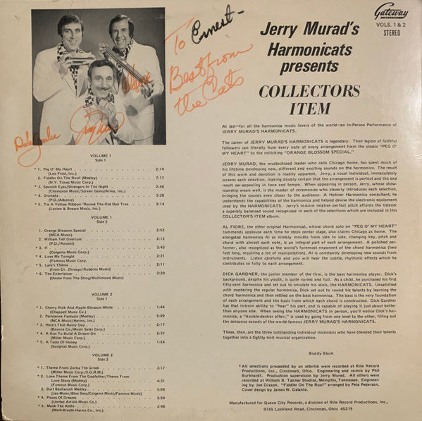 Murad's, Jerry Harmonicats - Collectors Item (VG+) (Vinyl LP)