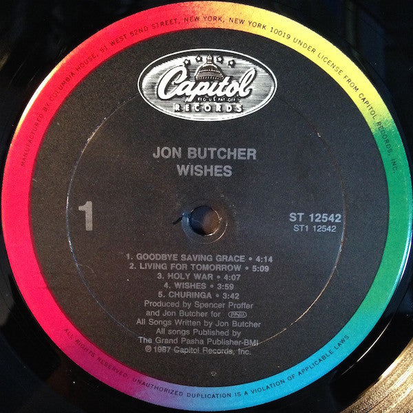 Butcher, Jon - Wishes (VG+) (Vinyl LP)