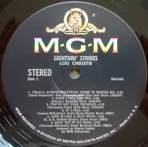 Christie, Lou - Lightnin' Strikes (VG+) (Vinyl LP)