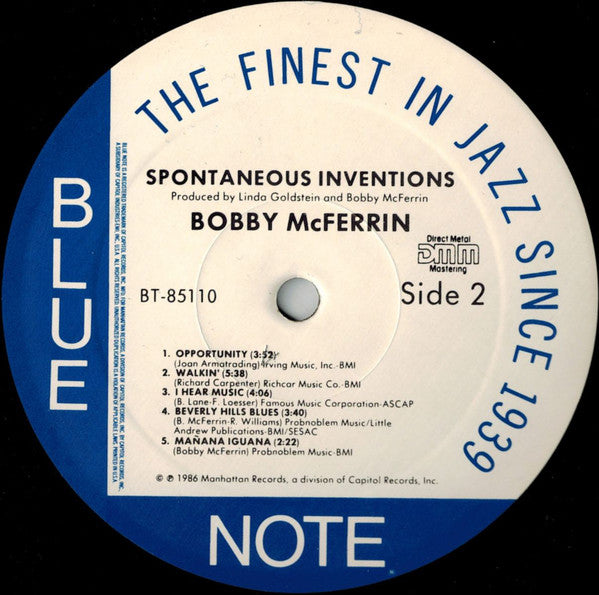 McFerrin, Bobby - Spontaneous Inventions (Vinyl, VG+) (Vinyl LP)