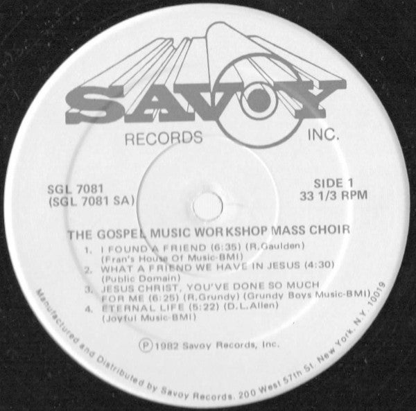 Gospel Music Workshop Of America Mass Choir - Recorded Live In Houston, Texas (Vinyl, VG) (Vinyl LP)
