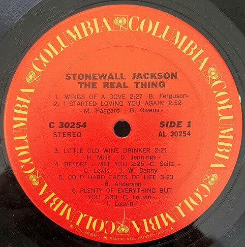 Jackson, Stonewall - The Real Thing (VG+) (Vinyl LP)
