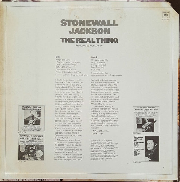 Jackson, Stonewall - The Real Thing (VG+) (Vinyl LP)