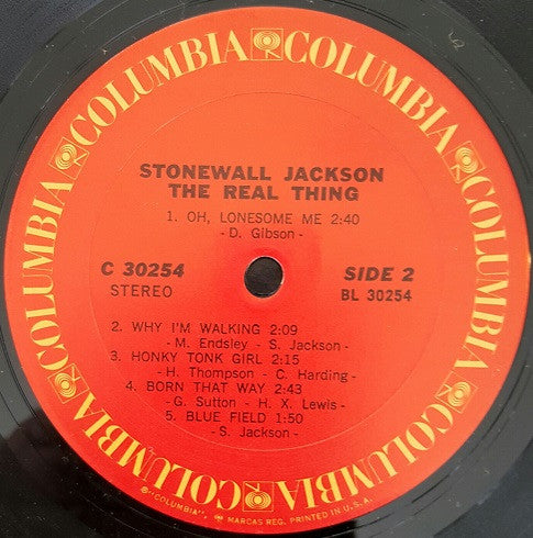 Jackson, Stonewall - The Real Thing (VG+) (Vinyl LP)