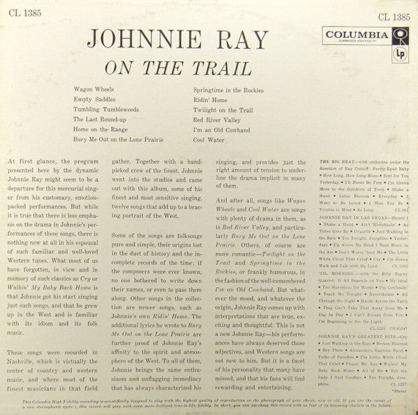 Ray, Johnnie - On The Trail (VG) (Vinyl LP)