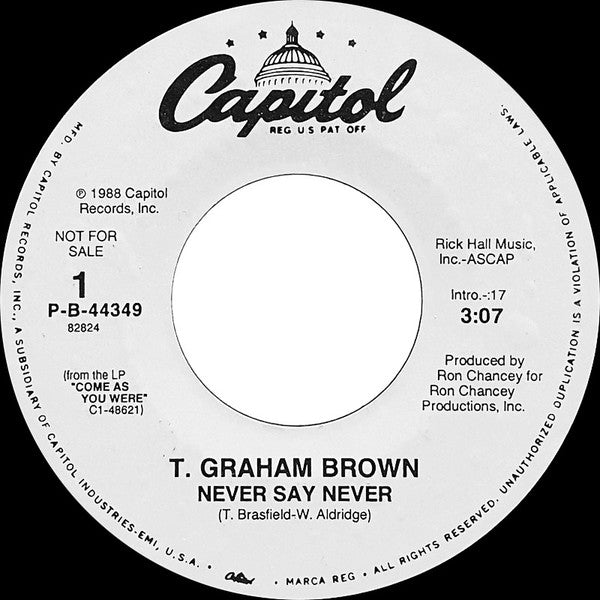 Brown, T. Graham - Never Say Never (VG+) (Vinyl LP)