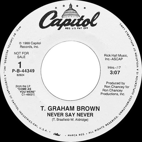 Brown, T. Graham - Never Say Never (VG+) (Vinyl LP)
