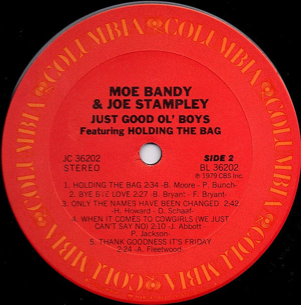 Bandy, Moe & Joe Stampley - Just Good Ol' Boys Featuring Holding The Bag (VG+) (Vinyl LP)