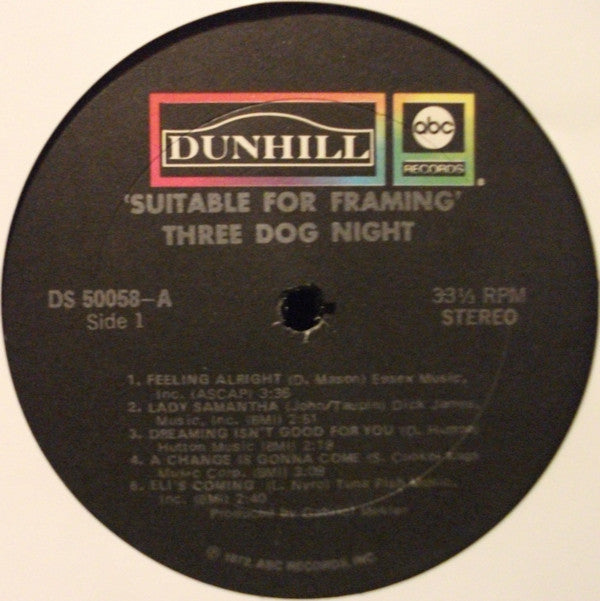 Three Dog Night - Suitable For Framing (VG+) (Vinyl LP)