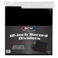 Vinyl Divider Header Cards with Index Tab (Black 25 x Pack) - BCW (Vinyl LP)