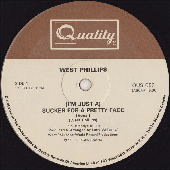 West Phillips - (I'm Just A) Sucker For A Pretty Face (VG) (Vinyl LP)
