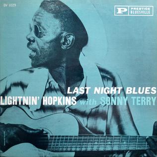 Lightnin' Hopkins and Sonny Terry- Last Night Blues (Vinyl LP)