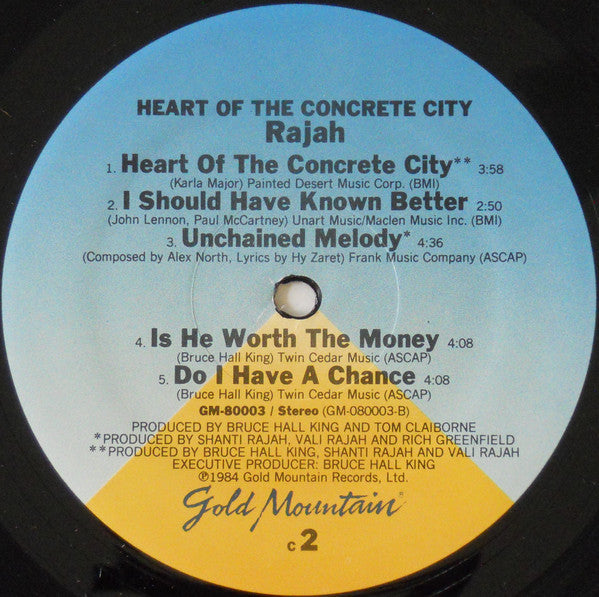 Rajah  - Heart Of The Concrete City (Vinyl, VG+) (Vinyl LP)