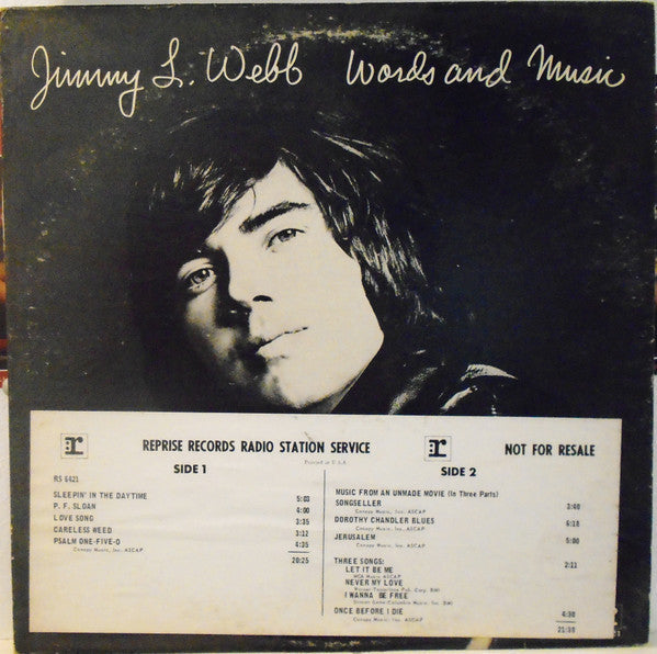 Webb, Jimmy - Words And Music (VG) (Vinyl LP)