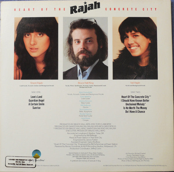 Rajah  - Heart Of The Concrete City (Vinyl, VG+) (Vinyl LP)