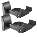 Universal Bookshelf Speaker Wall Mounts - Black (Pair)