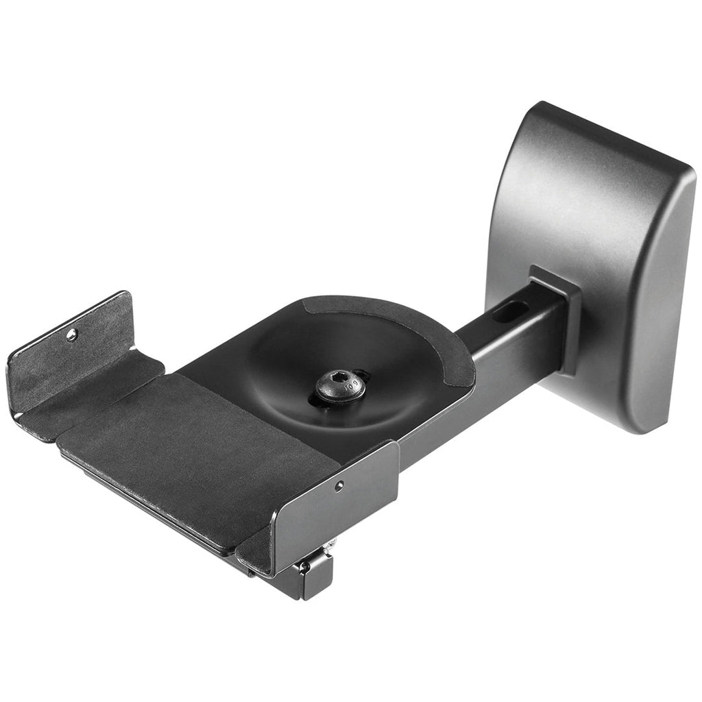 Universal Bookshelf Speaker Wall Mounts - Black (Pair)